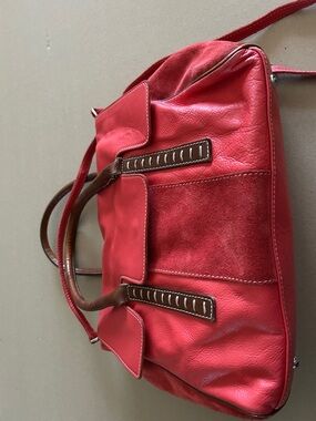 Red Women's Leather Tote Bag